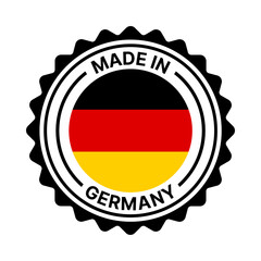 Made in Germany, seal badge stamp. Germany flag label button banner.