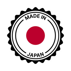 Made in Japan seal stamp. Product from Japan symbol.