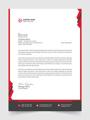 minimal modern corporate letterhead template design for your business