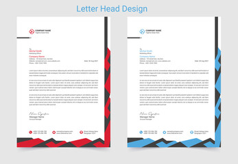 minimal modern corporate and creative letterhead template design for your business