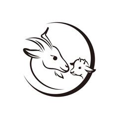 goat logo vector symbol illustration design