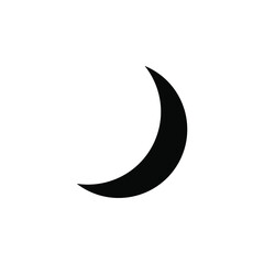 Moon, Night, Moonlight, Midnight Solid Icon, Vector, Illustration, Logo Template. Suitable For Many Purposes.