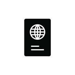 Passport, Travel, Business Solid Icon, Vector, Illustration, Logo Template. Suitable For Many Purposes.