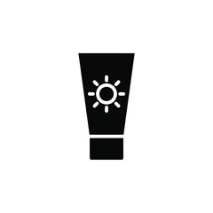 Sunblock, Sunscreen, Lotion, Summer Solid Icon, Vector, Illustration, Logo Template. Suitable For Many Purposes.