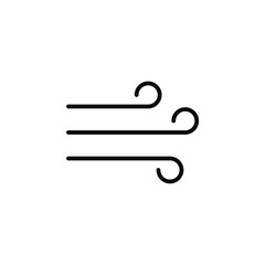 Wind, Air Solid Icon, Vector, Illustration, Logo Template. Suitable For Many Purposes.