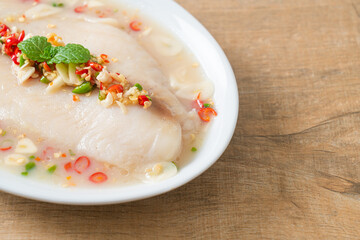 Steamed Fish in Spicy Lemon Sauce