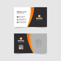 Clean and modern corporate business card print templates. Personal visiting card with company logo. minimal business card design