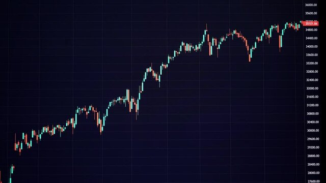 Data Graph of the Stock Market Exchange Business Investment