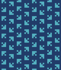 Japanese Pixel Square Arrow Vector Seamless Pattern