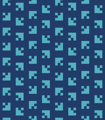 Japanese Pixel Square Arrow Vector Seamless Pattern