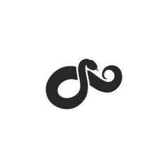 Snake logo vector icon illustration