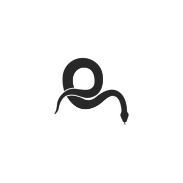 Snake logo vector icon illustration