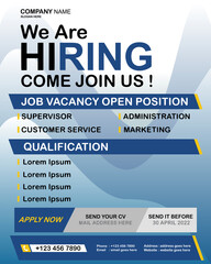 We Are Hiring Blue Theme