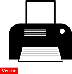 Printer flat vector icon. Hand drawn style design illustrations..eps