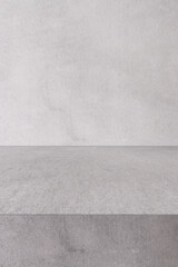 Gray cement stage background product display podium, Grey concrete  stone background with copy...