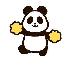 応援するかわいいパンダ