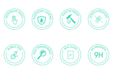 responsive touch, oleophobic coating, shatterproof, scratch-resistant, bubble proof, high transparency, real glass, 9h hardness