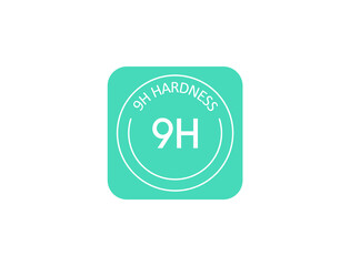 9h hardness icon vector illustration