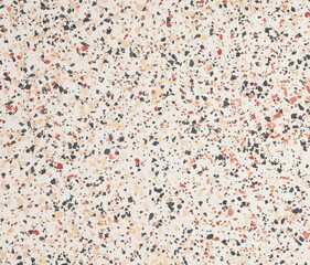 Terrazzo flooring seamless pattern with traditional white marble rocks. Classic interior material background of mosaic stone. - 479687216
