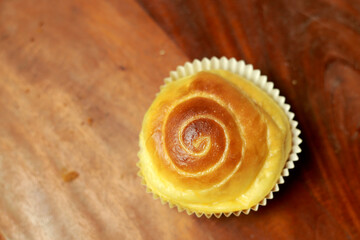 Culinary home business concept. Sweet Bread on the table.