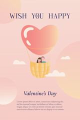 Valentine's day sale banner template