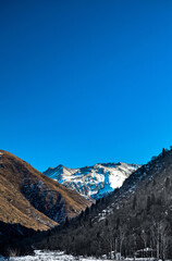 mountain landscape with snow