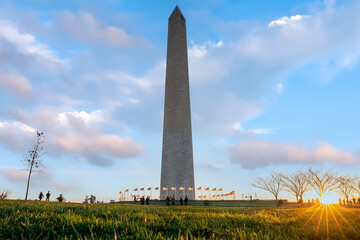 Obraz premium Washington Monument in the National Mall in Washington, D.C., USA