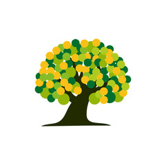 Naklejka na ściany i meble Tree modern logo design illustration