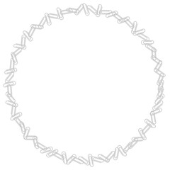 クリップが円形に並んだフレーム　ベクターイラスト