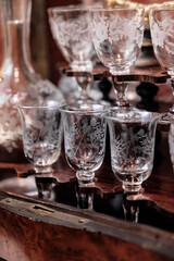 antique table service france 100 years old