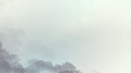 clouds in the mountains