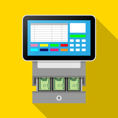 cash machine for cashier employee in store