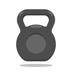 Kettlebell icon Sport and fitness symbol on white background Vector
