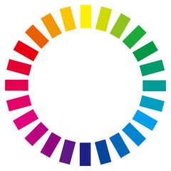 色相環の円形イラスト　24色　グラフィック素材　インフォグラフィックス © globeds