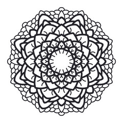 coloring floral mandala vector background