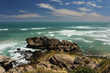 rocks and sea at Brenton on Sea 