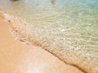 キレイな海の波打ち際