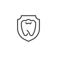 Dental insurance line icon