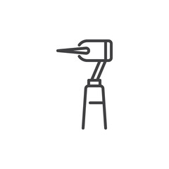 Dental drill line icon