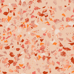 Terrazzo Style Digital Papers, Seamless Patterns, Colorful Stone Illustration, 12 inches