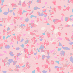 Terrazzo Style Digital Papers, Seamless Patterns, Colorful Stone Illustration, 12 inches