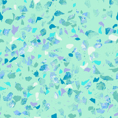 Terrazzo Style Digital Papers, Seamless Patterns, Colorful Stone Illustration, 12 inches