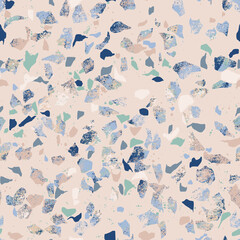 Terrazzo Style Digital Papers, Seamless Patterns, Colorful Stone Illustration, 12 inches