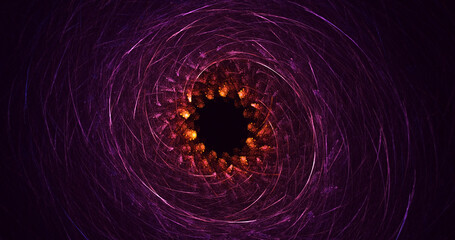 3D rendering abstract round light background