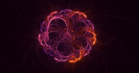 3D rendering abstract round light background