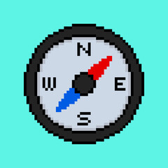 Compass in pixel art style