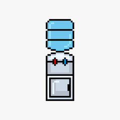 Water cooler in pixel art style