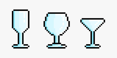 Glassy cups pixel art