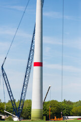 Bau einer Windkraftanlage in der Eifel