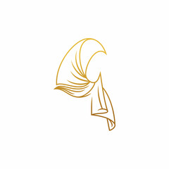 Hijab logo vector. hijab vector graphic design.
